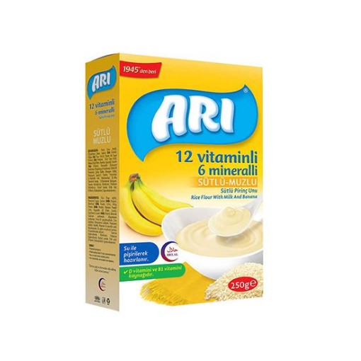 ARI SÜTLÜ MUZLU PİRİNÇ UNU 250G. ürün görseli