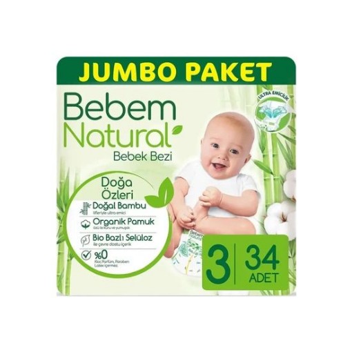 BEBEM BEBEK BEZİ JUMBO PAKET (3 NO) 34 LÜ. ürün görseli