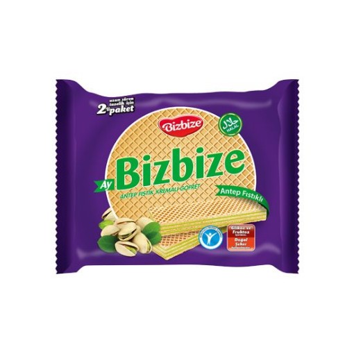 BİZBİZE GOFRET 340 GR ANT.FISTIKLI KREMALI. ürün görseli