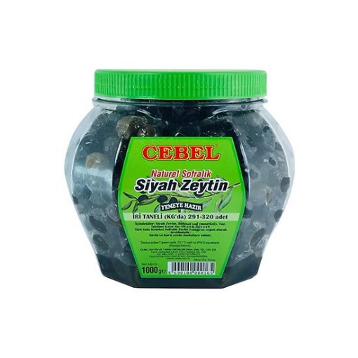 CEBEL SİYAH ZEYTİN 1000 GR PET İRİ TANE 291-320. ürün görseli
