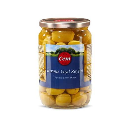 CEM YEŞİL ZEYTİN KIRMA 1000 GR CAM 201-230 KALİBRE. ürün görseli