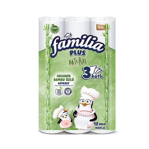 FAMİLİA KAĞIT HAVLU 12 RULO NATUREL. ürün görseli