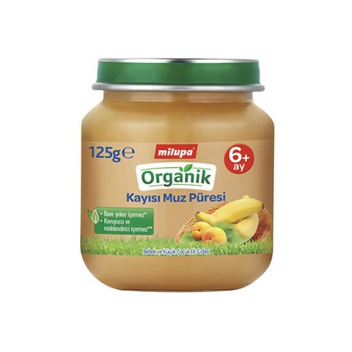 MİLUPA ORGANİK 125 GR MEYVELİ KARIŞIM.KAYISI MUZ. ürün görseli