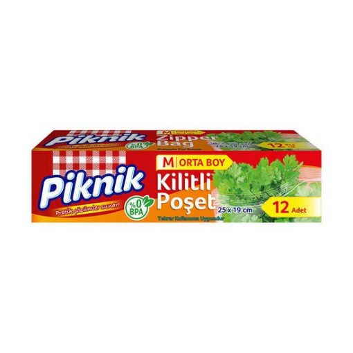PİKNİK BUZDOLABI POŞETİ KİLİTLİ ORTA. ürün görseli
