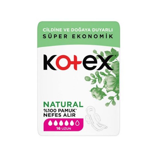 KOTEX NATURAL ULTRA QUADRO 16 LI UZUN. ürün görseli