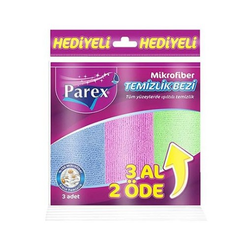 PAREX TEMİZLİK BEZİ MİKROFİBER 3 AL 2 ÖDE. ürün görseli