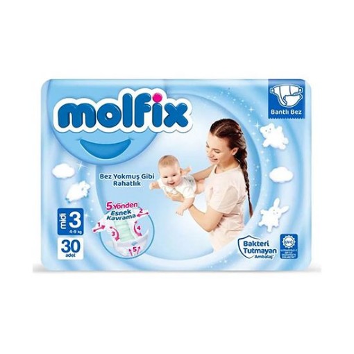 MOLFİX BEBEK BEZİ JUMBO (3 NO) 30 ADET. ürün görseli