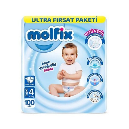 MOLFİX BEBEK BEZİ ULTRA FIRSAT PAKETİ (4 NO) 100 L. ürün görseli