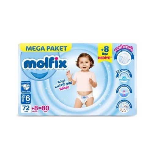 MOLFİX BEBEK BEZİ MEGA (6 NO). ürün görseli