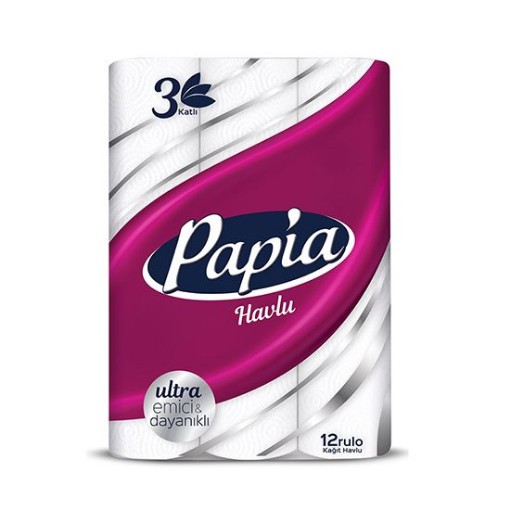 PAPİA KAĞIT HAVLU 12 RULO. ürün görseli