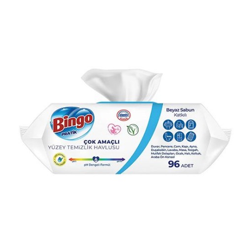 BİNGO TEMİZLİK HAVLUSU 96 LI SABUN KOKULU. ürün görseli