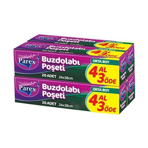 PAREX BUZDOLABI POŞETİ ORTA 4 LÜ. ürün görseli