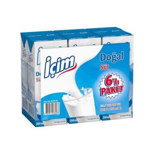 İÇİM SÜT 6X200 ML TAM YAĞLI. ürün görseli