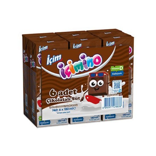İÇİM SÜT 6X180  ML ÇİKOLATALI. ürün görseli