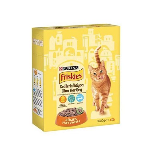 PURİNA FRİSKİES KEDİ MAMASI 300 GR KÜMES HAYVANLI. ürün görseli