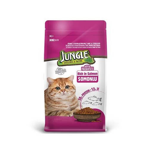 JUNGLE KEDİ MAMASI 500 GR KISIRLAŞTIRMIŞ SOMONLU. ürün görseli