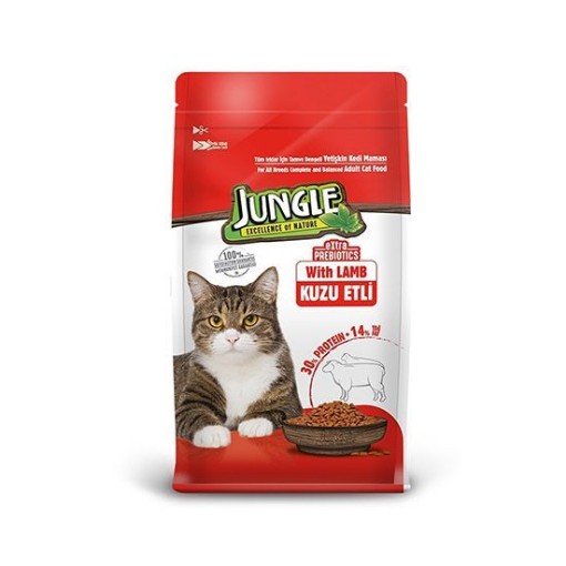 JUNGLE KEDİ MAMASI 1500 GR YETİŞKİN KUZU ETLİ. ürün görseli