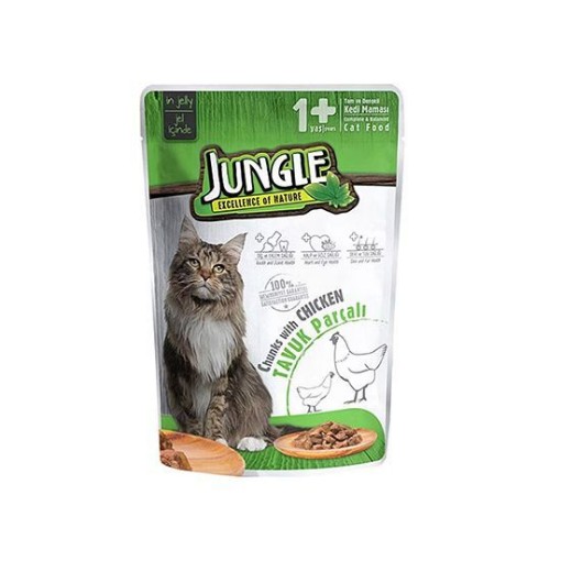 JUNGLE KEDİ MAMASI PCH.100 GR TAVUK ETİ (YETİŞKİN). ürün görseli