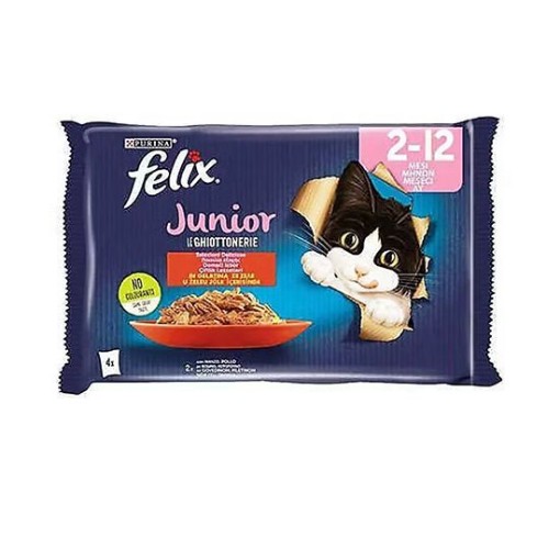 FELİX KEDİ MAMASI YAVRU PCH. 4X85GR SIĞIR ET. TAV.. ürün görseli